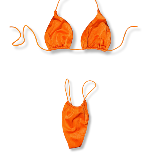 Silky Orange String Bikini