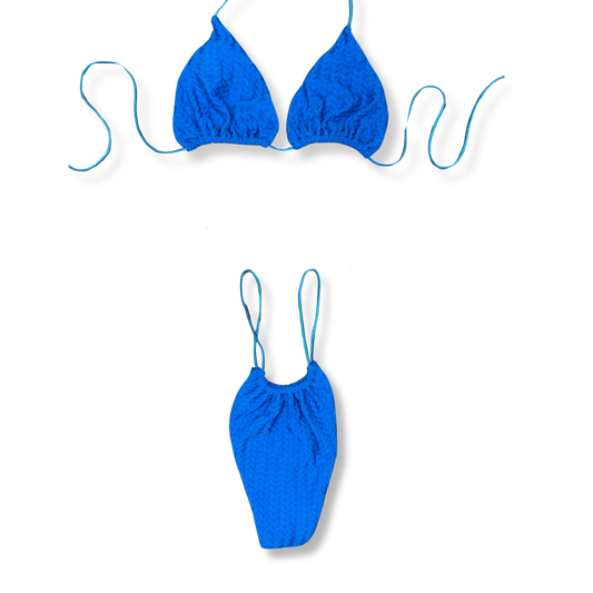 Terry Blue String Bikini