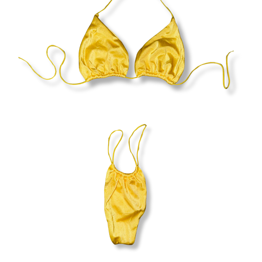 Silky Canary Yellow String Bikini