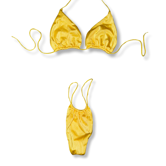 Silky Canary Yellow String Bikini