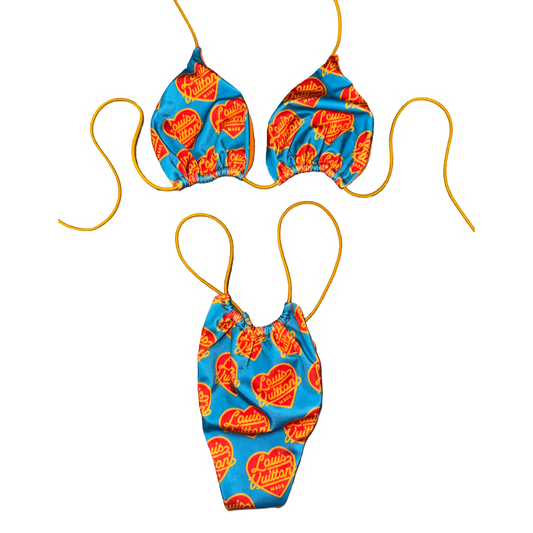 LV Hearts String Bikini