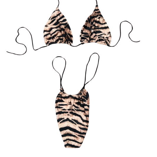 Tiger Striped String Bikini