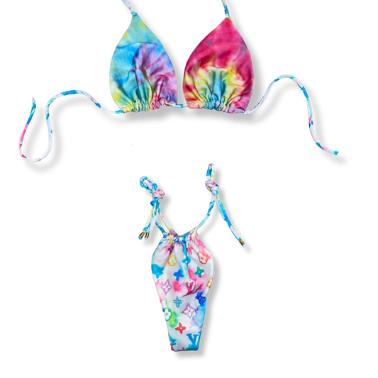 Colorful Aura Reversible Tie Bikini