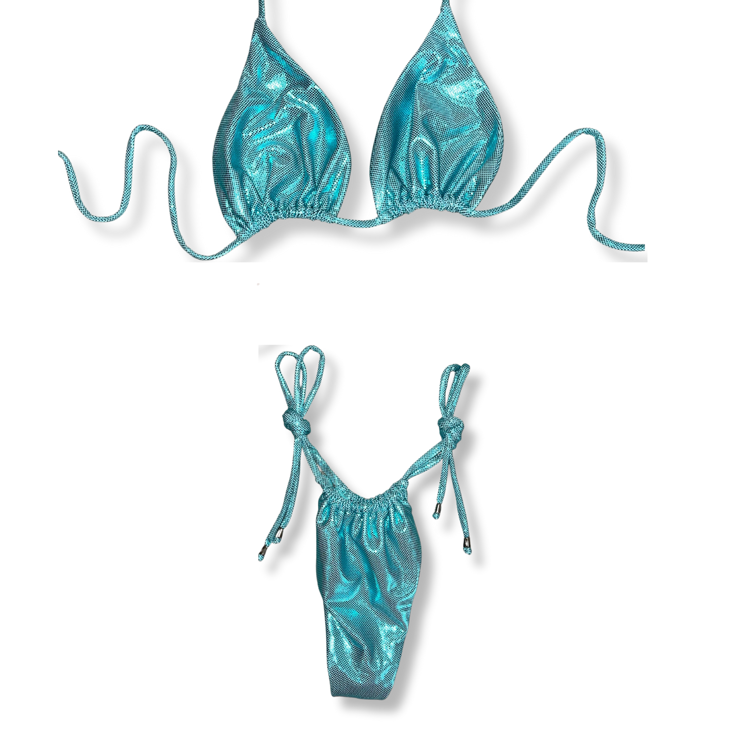 Turquoise Disco Tie Bikini