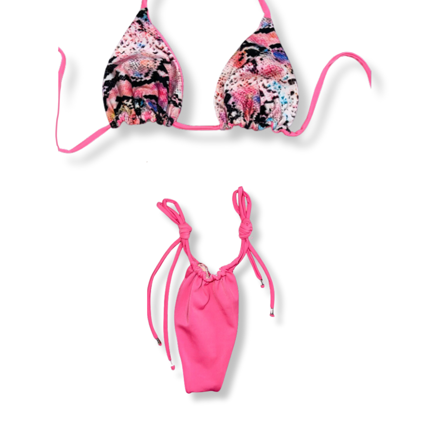 Pink Python Reversible Tie Bikini