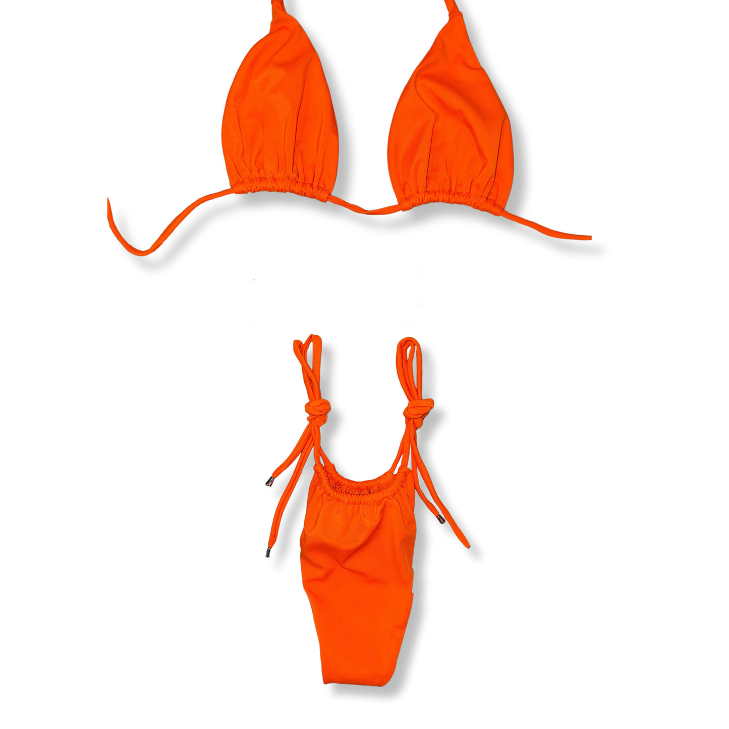 Neon Orange Tie Bikini