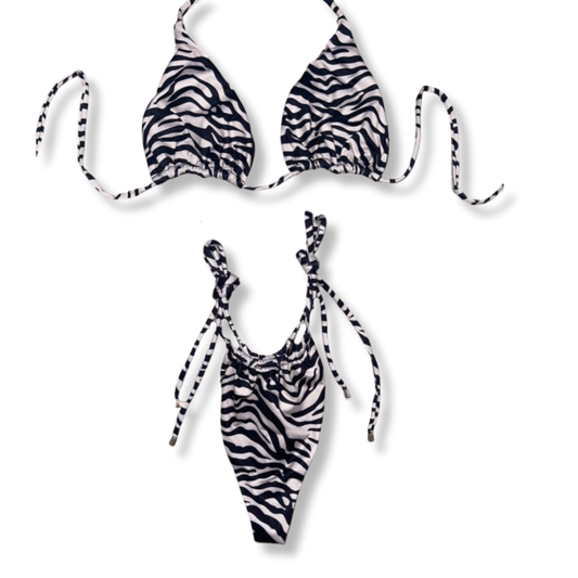 Zebra Print Tie Bikini