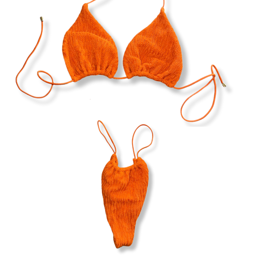 Orange Tuft String Bikini