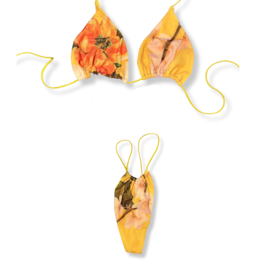 Delicate Yellow String Bikini